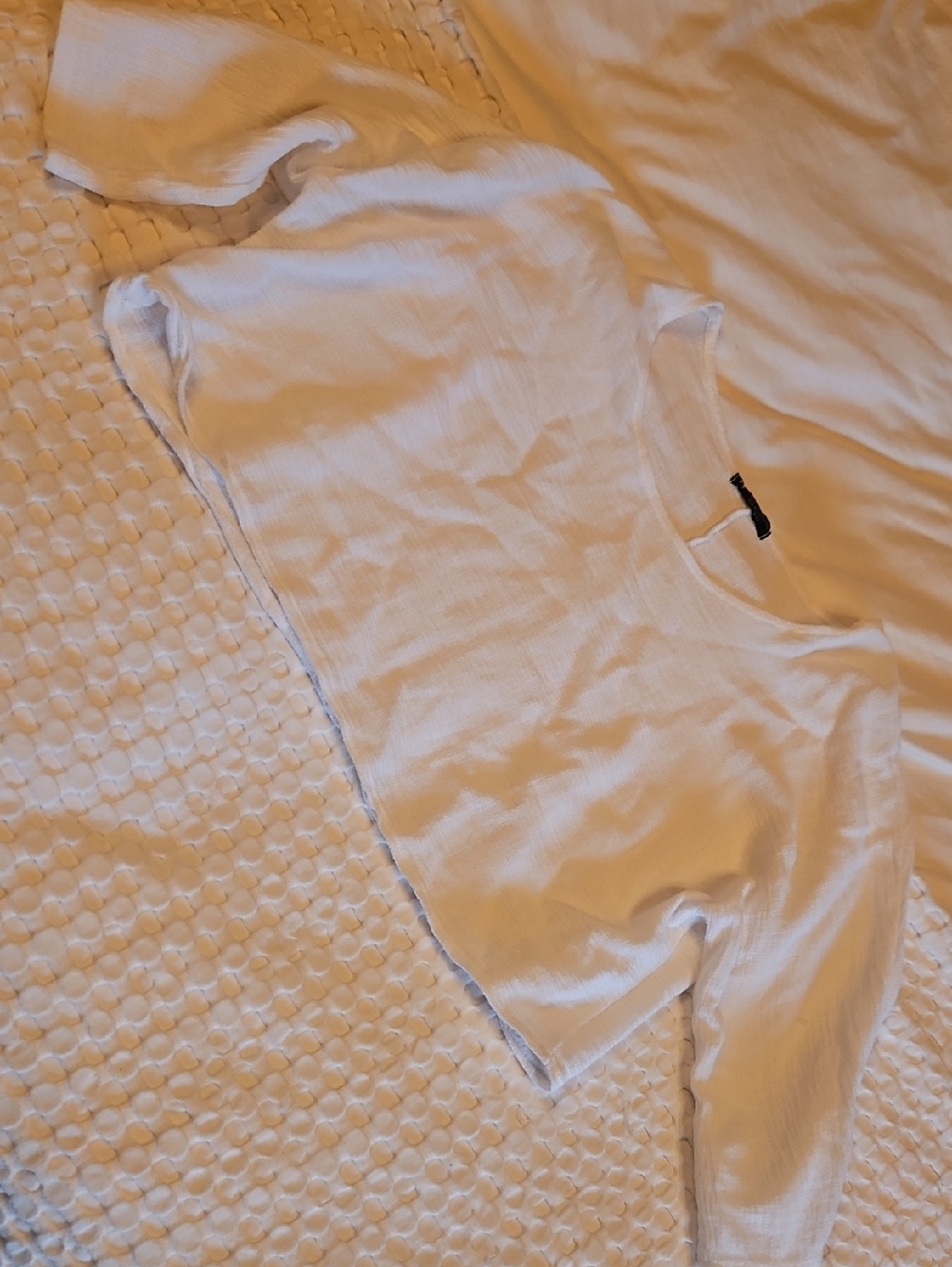 Bella Amore Cream Ribbed Knit Crop Top  One Size